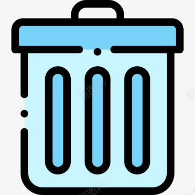 垃圾桶用户界面30线性颜色图标图标