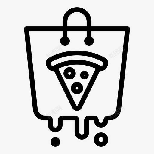 披萨包送货食品图标svg_新图网 https://ixintu.com 意大利 披萨包 送货 食品