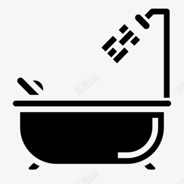 浴室浴缸洗衣房图标图标