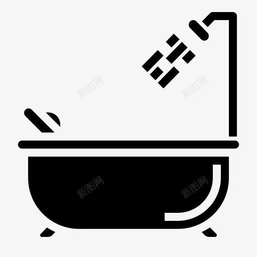 浴室浴缸洗衣房图标svg_新图网 https://ixintu.com 家具 水 洗衣房 浴室 浴缸