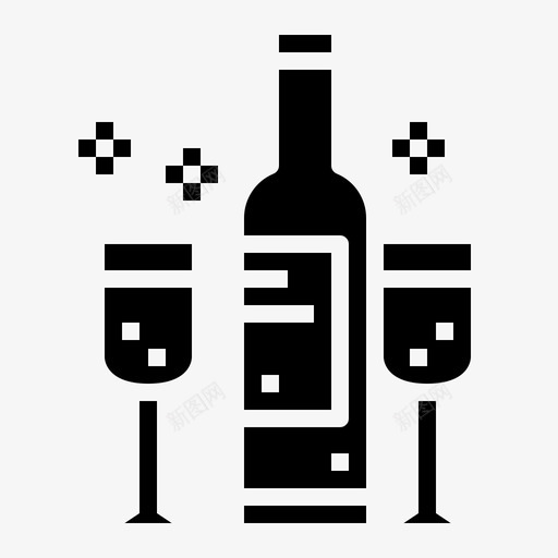酒玻璃杯派对图标svg_新图网 https://ixintu.com 复活节固体 派对 玻璃杯 酒