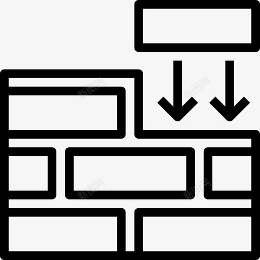 砖墙房地产111直线图标svg_新图网 https://ixintu.com 房地产111 直线 砖墙