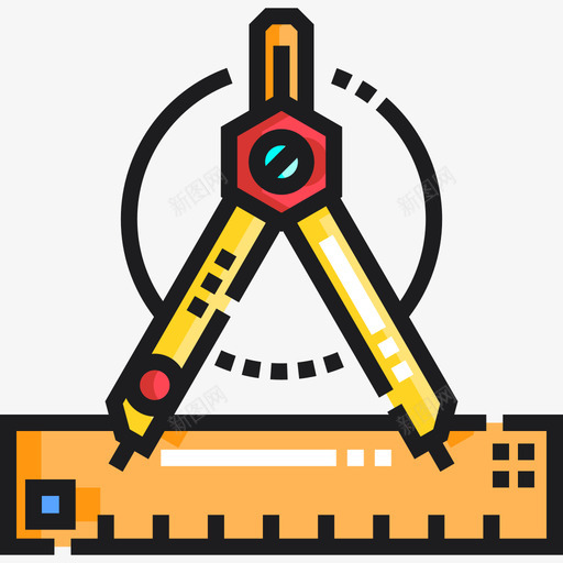 罗盘学习32线颜色图标svg_新图网 https://ixintu.com 学习32 线颜色 罗盘