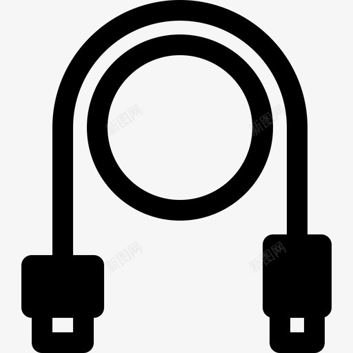Usb电缆计算机部件5已填充图标svg_新图网 https://ixintu.com Usb电缆 已填充 计算机部件5