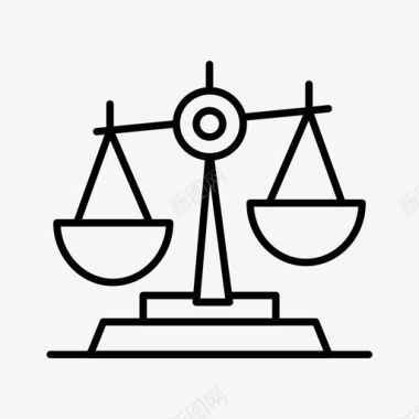 平衡法律规模图标图标
