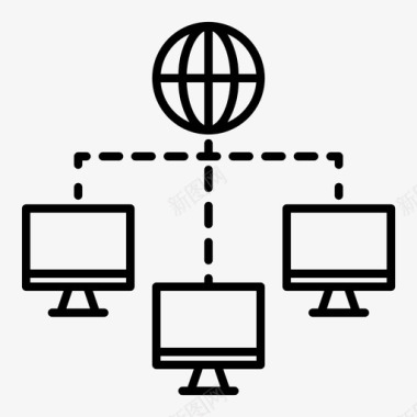 网络连接业务云图标图标