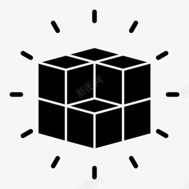 益智盒立方体迷宫图标图标