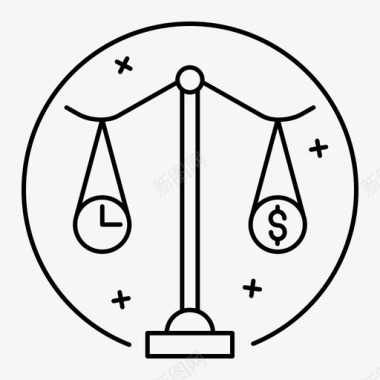 平衡商业金融图标图标