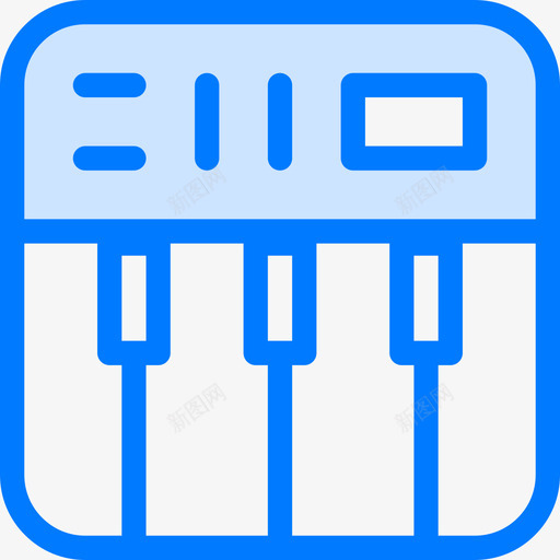 钢琴音乐48蓝色图标svg_新图网 https://ixintu.com 蓝色 钢琴 音乐48