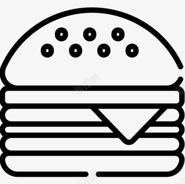 BurgerBBQ18线性图标图标