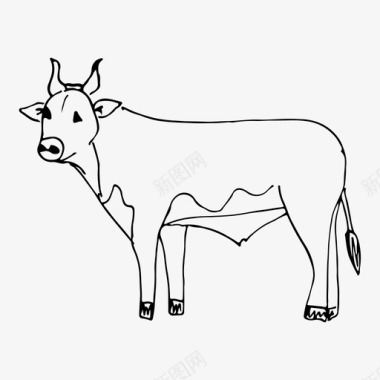 公牛动物农场图标图标