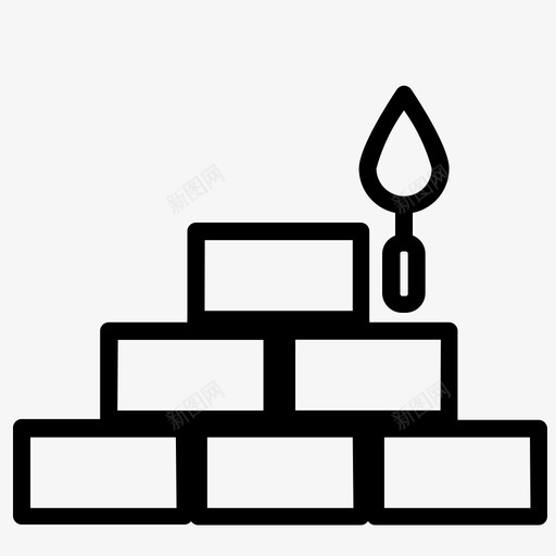 建筑砖块建筑工具图标svg_新图网 https://ixintu.com 建筑 建筑工具 房屋建筑 砖块