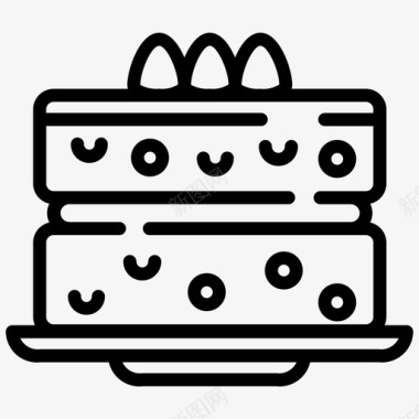 海绵蛋糕食物调味料图标图标