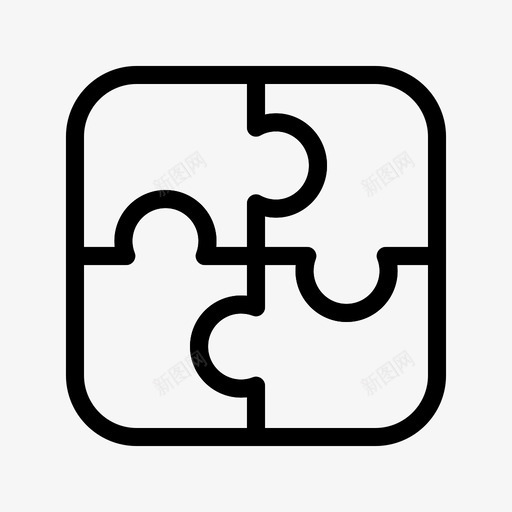 拼图零件策略图标svg_新图网 https://ixintu.com 商业元素和符号隐喻 团队合作 拼图 策略 零件