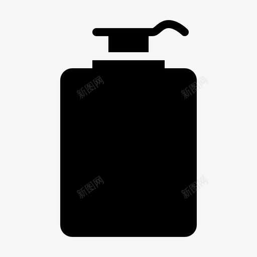 皂液器美容放松图标svg_新图网 https://ixintu.com 健康 放松 水疗 水疗保健 皂液器 美容