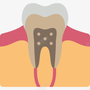 牙齿医用107扁平图标图标