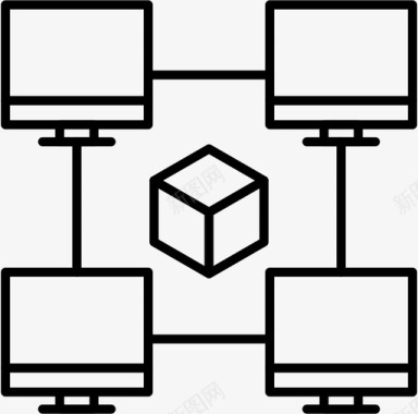 计算机网络区块区块链图标图标