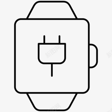 智能手表充电插件智能手表轮廓图标图标