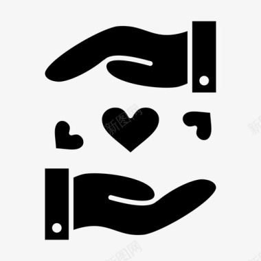 爱分享心手情人节免费标图标图标