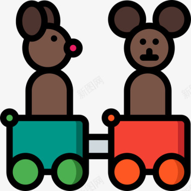 火车玩具27线颜色图标图标