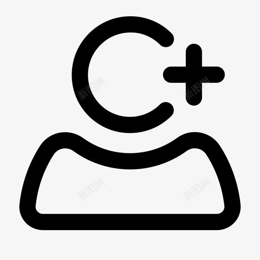 添加广告用户联系人图标svg_新图网 https://ixintu.com 加上 基本用户界面卷1 广告用户 新建 添加 联系人