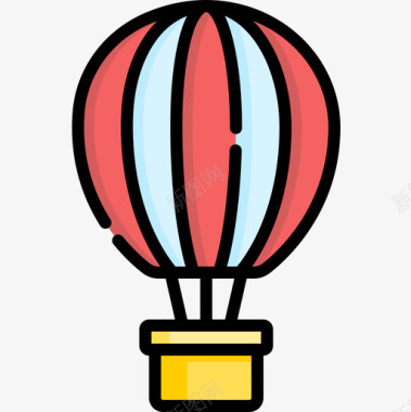 热气球一般20线颜色图标图标