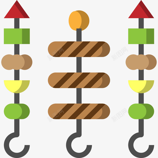 烤肉串烧烤和烧烤派对2扁平图标svg_新图网 https://ixintu.com 扁平 烤肉串 烧烤和烧烤派对2
