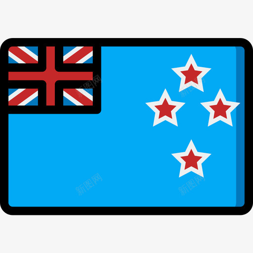 新西兰国旗10线颜色图标svg_新图网 https://ixintu.com 国旗10 新西兰 线颜色