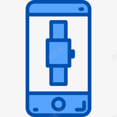 智能手机移动应用程序3蓝色图标图标