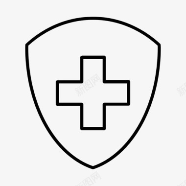 健康保护盾牌图标图标