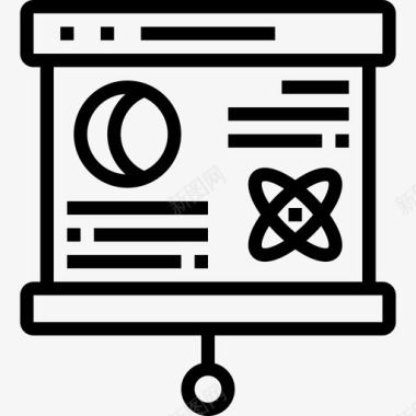 天文学航天技术2线性图标图标