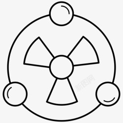 核聚变核能电力工业能量学图标高清图片