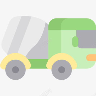 水泥搅拌机车辆和运输平板图标图标