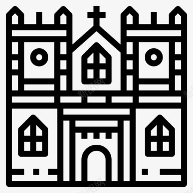 威斯敏斯特修道院地标图标图标