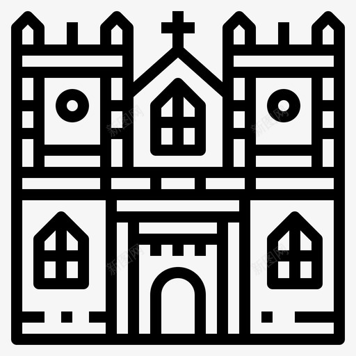 威斯敏斯特修道院地标图标svg_新图网 https://ixintu.com 伦敦 修道院 地标 威斯敏斯特 建筑