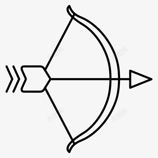 弓箭射箭动能图标svg_新图网 https://ixintu.com 动能 势能 嗜毒 射箭 弓箭 能量形式