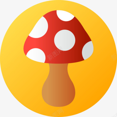蘑菇嬉皮士14渐变色图标图标