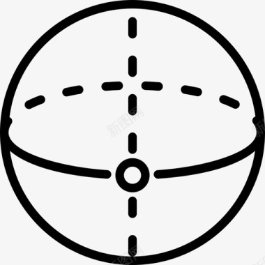球体数学2线性图标图标