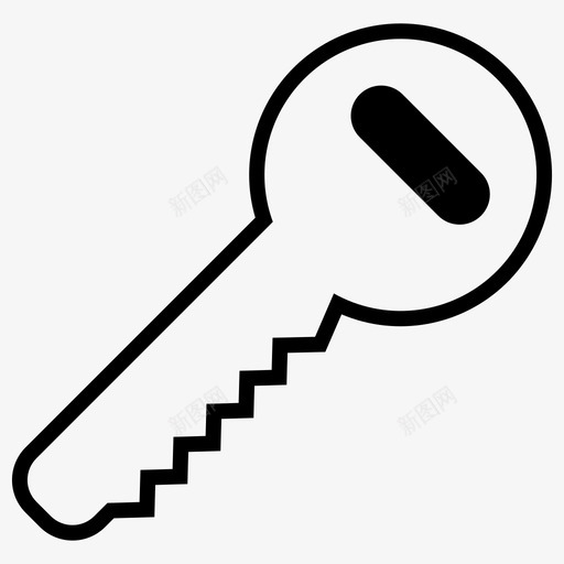 钥匙接口锁图标svg_新图网 https://ixintu.com 安全 接口 解锁 钥匙 锁