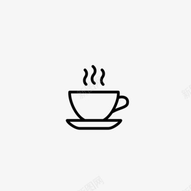 咖啡杯卡布奇诺热咖啡图标图标
