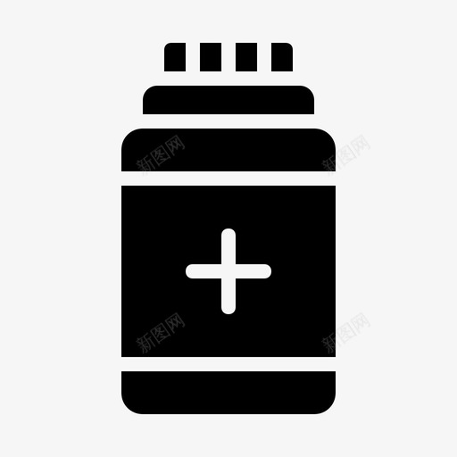 药品瓶子胶囊图标svg_新图网 https://ixintu.com 治疗 瓶子 胶囊 药品 药房 药片
