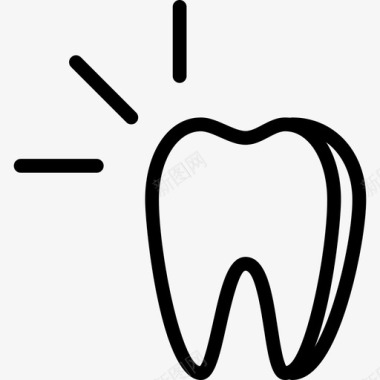 牙齿牙齿8线形图标图标