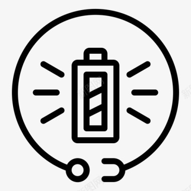 电池充电电力能源图标图标