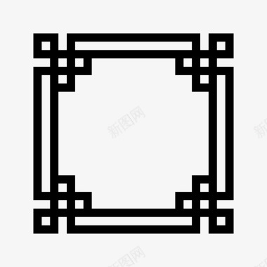 中国框架边界装饰图标图标