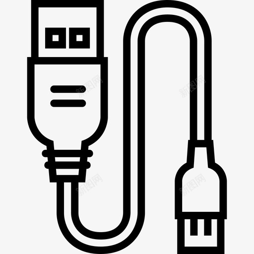 usb线充电器数据图标svg_新图网 https://ixintu.com usb线 充电器 数据 电子设备 能源