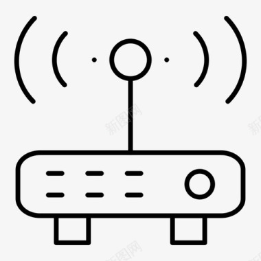 路由器天线调制解调器图标图标