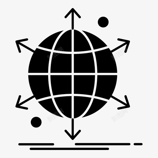 全球网络商务国际图标svg_新图网 https://ixintu.com 3d打印和通信 全球网络 商务 国际 网络