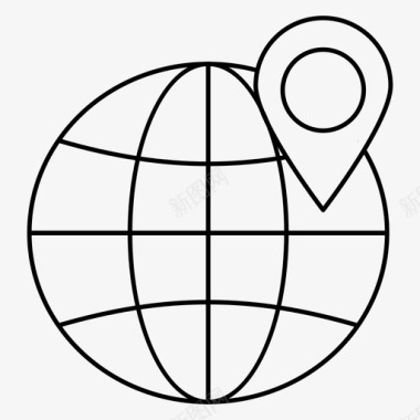世界gps位置图标图标