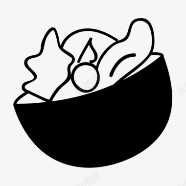 沙拉碗食物图标图标