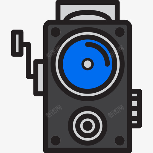 相机复古小工具5线性颜色图标svg_新图网 https://ixintu.com 复古小工具5 相机 线性颜色